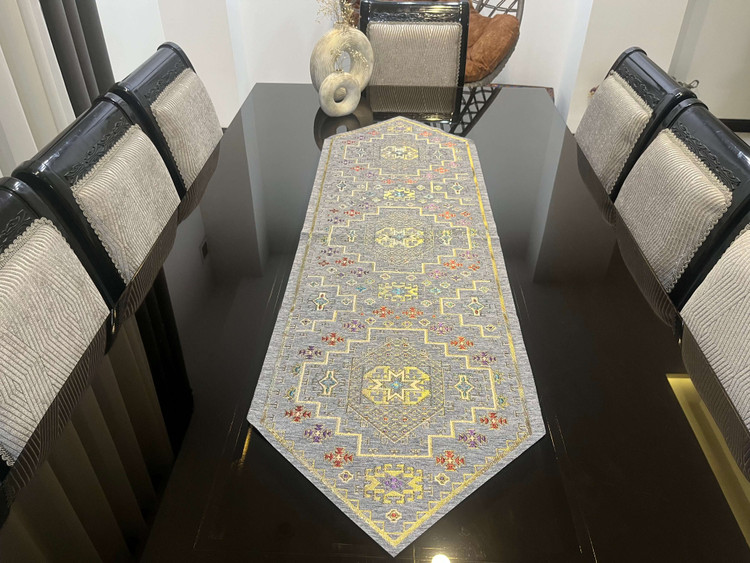 رانل جاجیمی سنتی رنگ طوسی