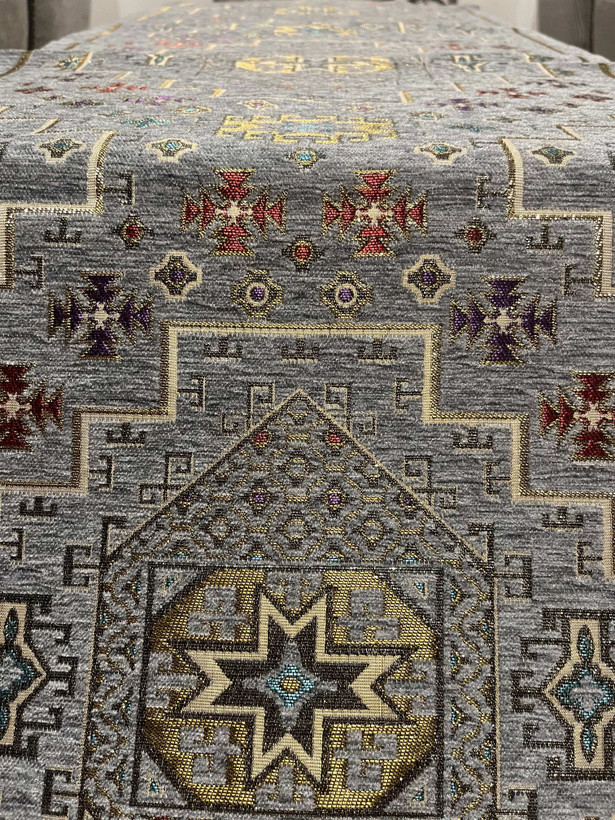 رانل جاجیمی سنتی رنگ طوسی