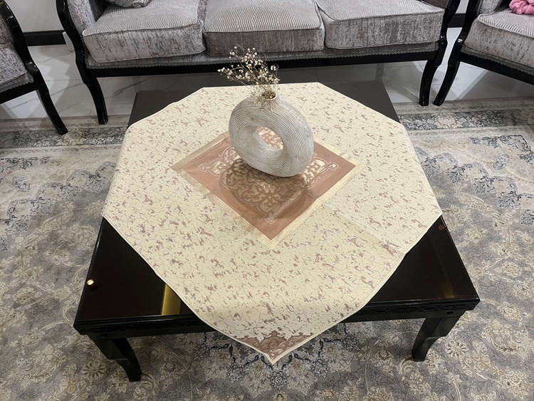 رومیزی مربع مخمل پتینه