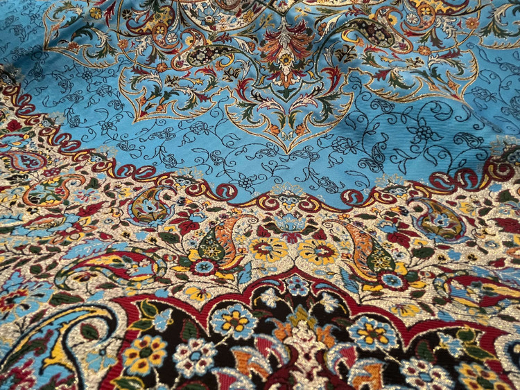رومیزی مربع رنگین کمان رنگ آبی
