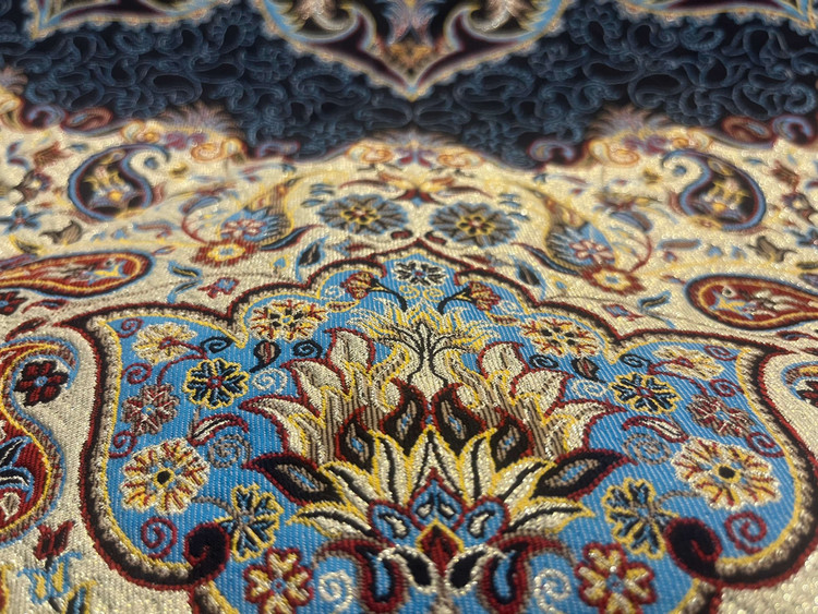 رومیزی مربع رنگین کمان رنگ سرمه ای، آبی