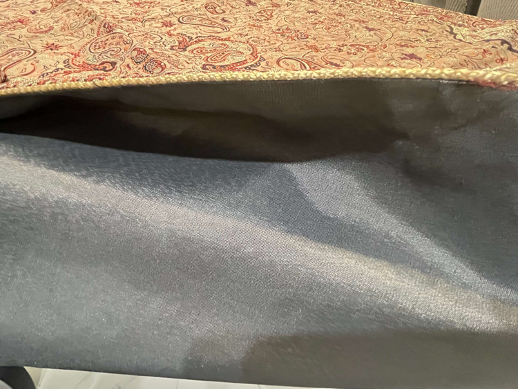 رومیزی مربع ترمه رنگ نسکافه ای