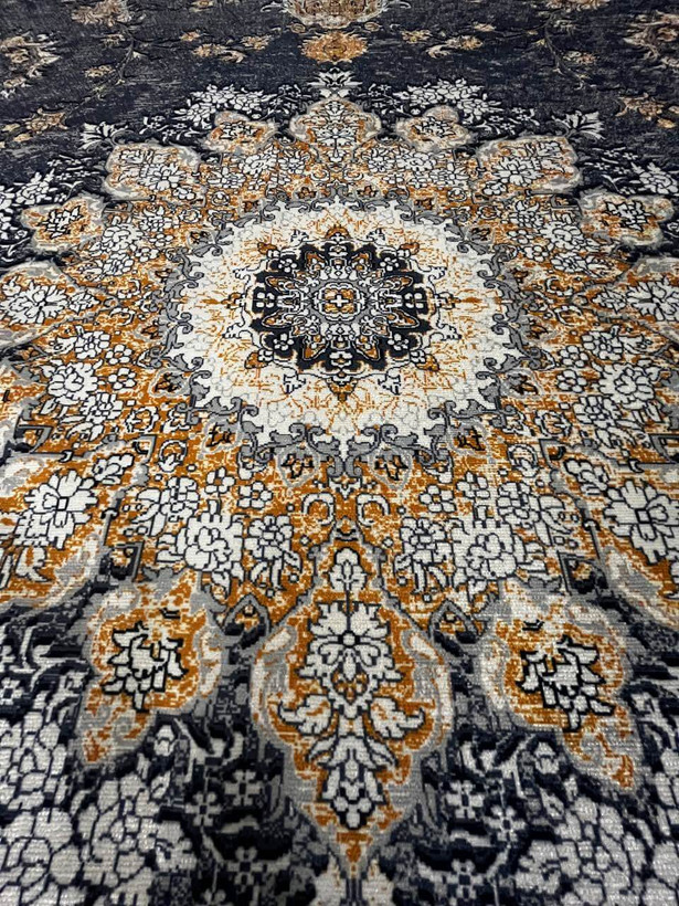 زیرسفره ای عروس جنس مخمل رنگ مشکی - خاکستری