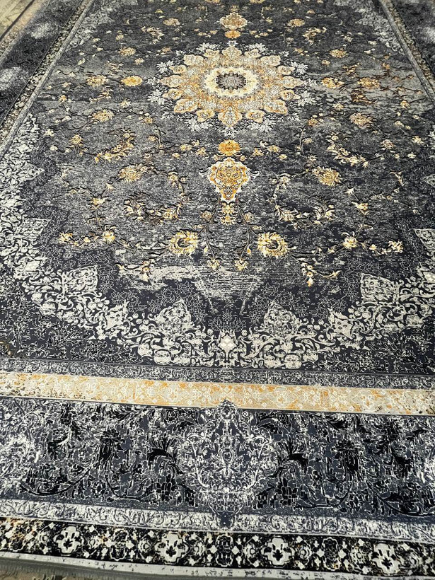 زیرسفره ای عروس جنس مخمل رنگ مشکی - خاکستری