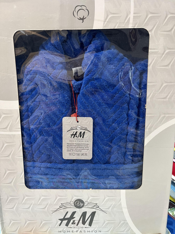 حوله تن پوش تک گِرَم بالا H&M رنگ آبی نفتی