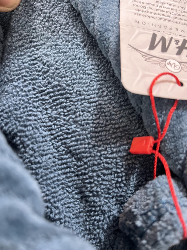 حوله تن پوش تک گِرَم بالا H&M رنگ طوسی آبی