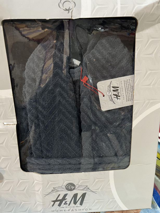 حوله تن پوش تک گِرَم بالا H&M رنگ خاکستری