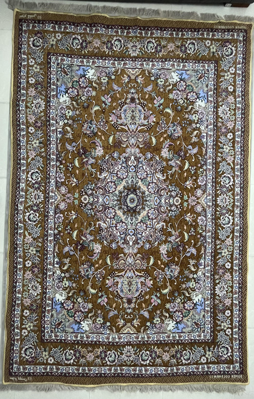 روفرشی مخمل زرکوب ضخیم تبریز 3 و 6 و 9 و 12 متره رنگ گردوئی
