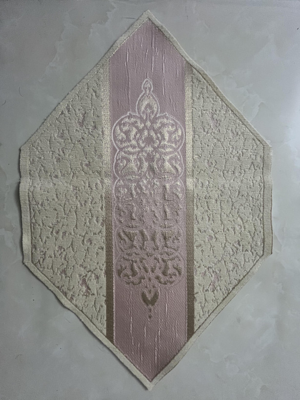 رومیزی مخمل زرکوب 4 تیکه مدل پتینه