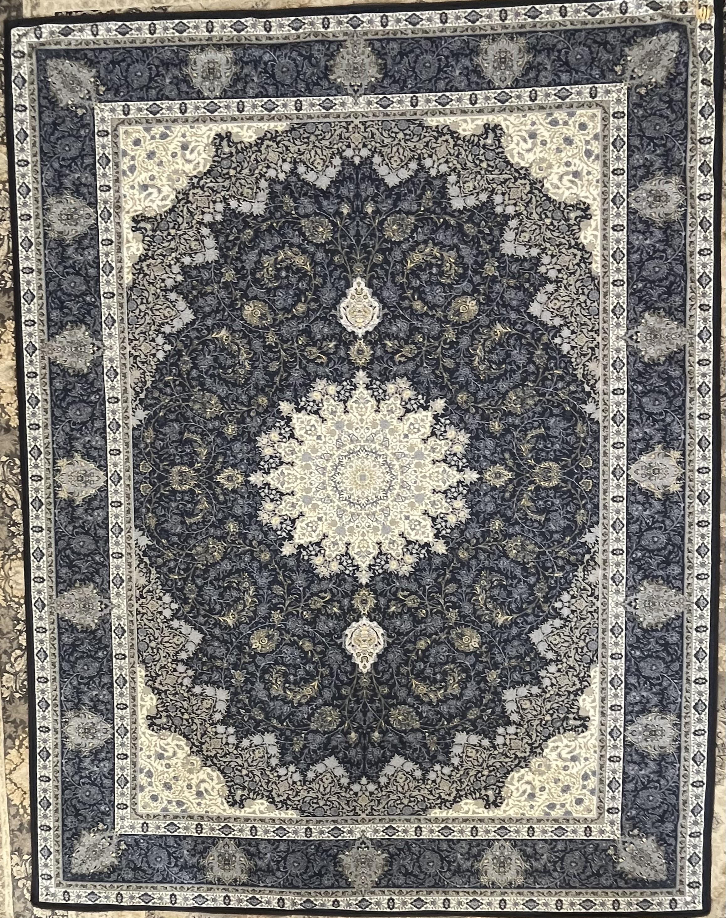 زیرسفره ای عروس جنس مخمل رنگ سرمه ای - آبی درباری