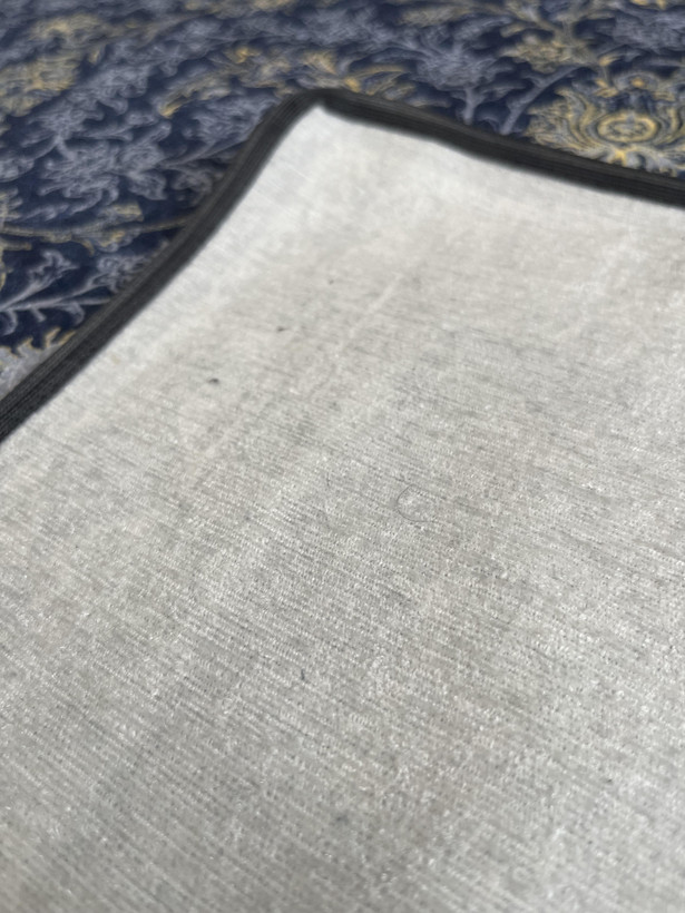زیرسفره ای عروس جنس مخمل رنگ سرمه ای - آبی درباری
