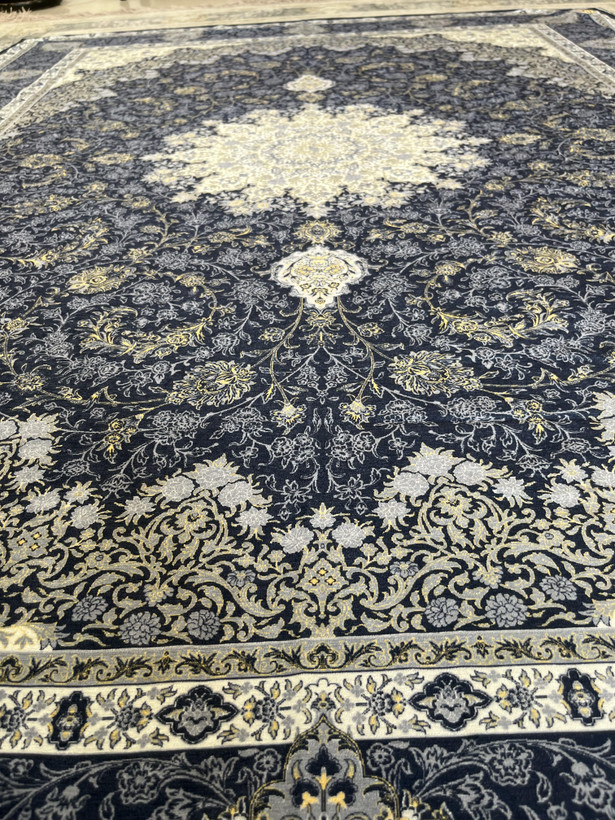 زیرسفره ای عروس جنس مخمل رنگ سرمه ای - آبی درباری