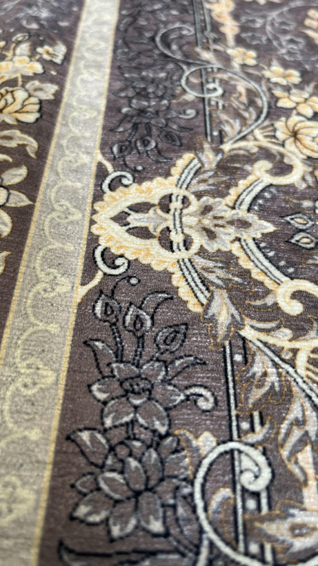 زیرسفره ای عروس جنس مخمل رنگ کرم شکلاتی